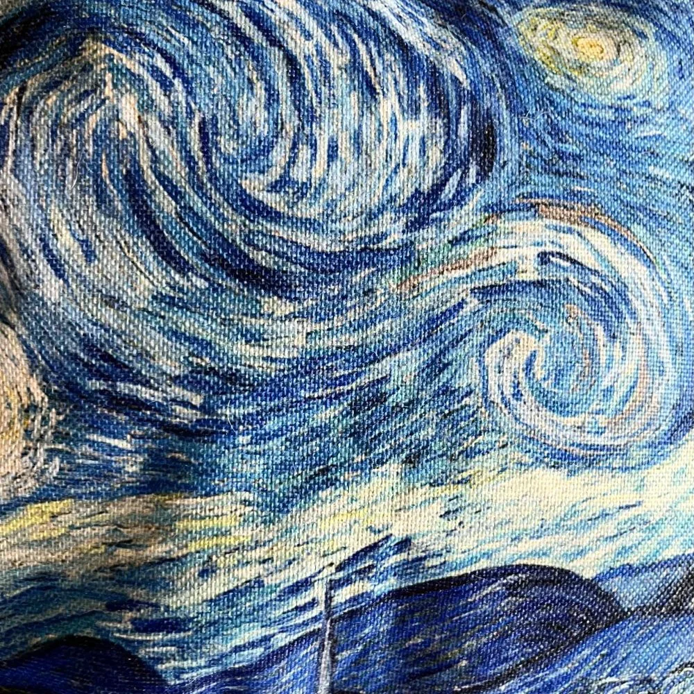 4 - Van Gogh Inspired Decorative Square Throw Pillow Covers 17” x 17” - Picture 7 of 13